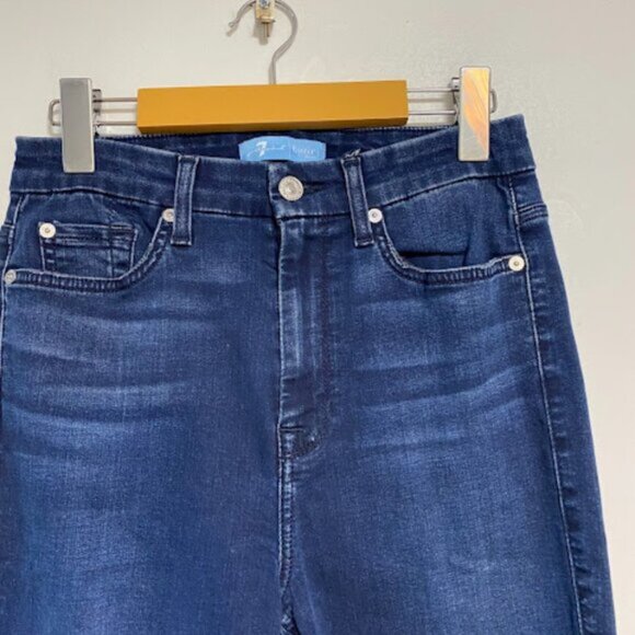 7 for All Mankind Denim “Aubrey” Dark Blue Women's Skinny Jeans Size 27 - Picture 4 of 9